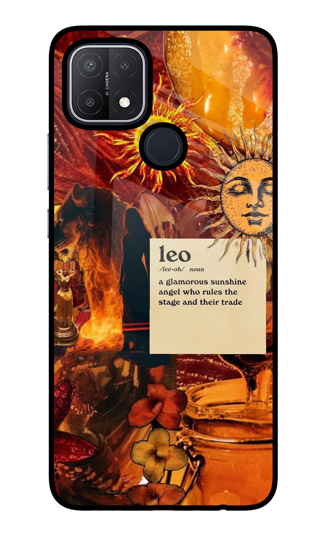 Leo Zodiac Oppo A15/A15s Glass Case - Leo Zodiac Oppo A15/A15s Glass Case Leo Zodiac Oppo A15/A15s Glass Case