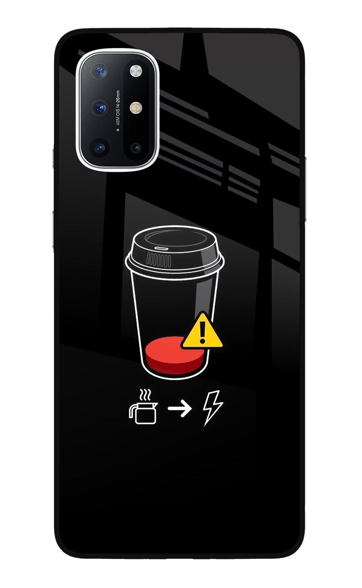 Coffee Oneplus 8T Glass Case - Coffee Oneplus 8T Glass Case Coffee Oneplus 8T Glass Case