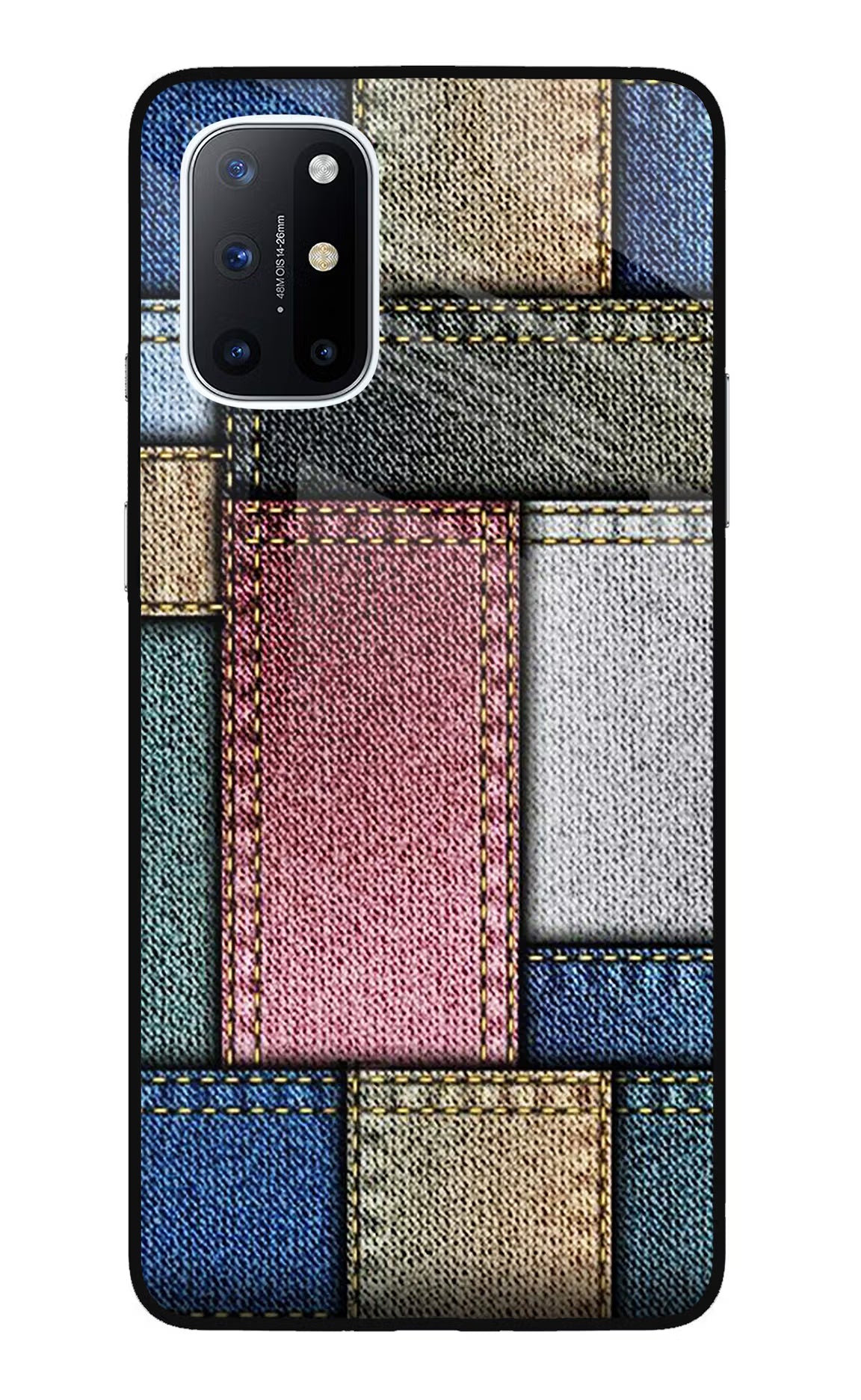 Multicolor Jeans Oneplus 8T Glass Case - Multicolor Jeans Oneplus 8T Glass Case Multicolor Jeans Oneplus 8T Glass Case