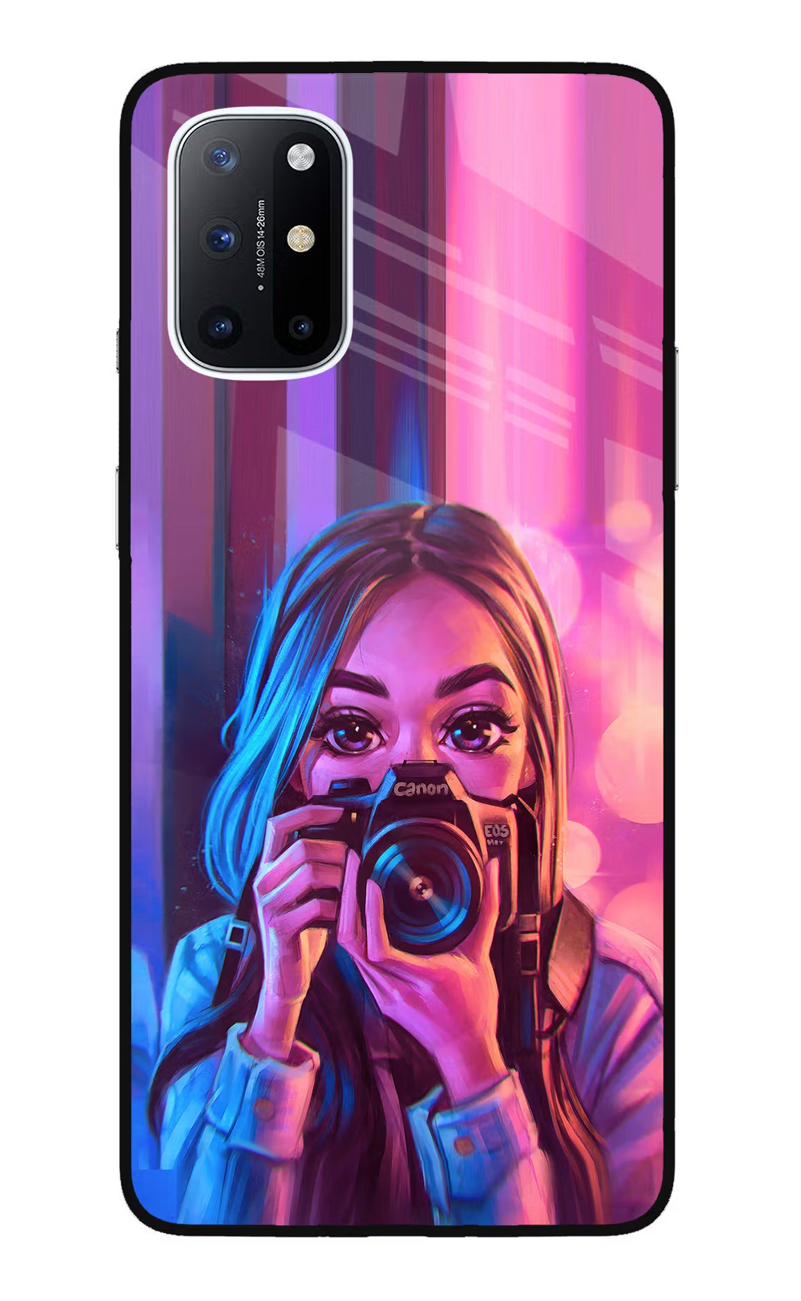 Girl Photographer Oneplus 8T Glass Case - Girl Photographer Oneplus 8T Glass Case Girl Photographer Oneplus 8T Glass Case