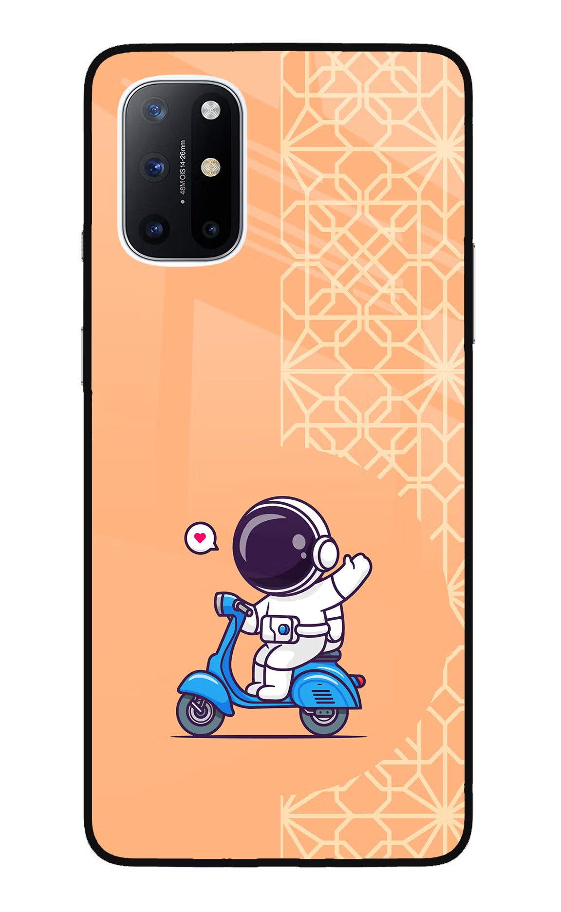Cute Astronaut Riding Oneplus 8T Glass Case - Cute Astronaut Riding Oneplus 8T Glass Case Cute Astronaut Riding Oneplus 8T Glass Case