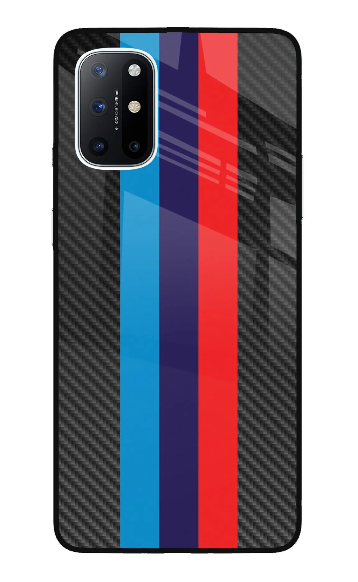 BMW Stripes Pattern Oneplus 8T Glass Case - BMW Stripes Pattern Oneplus 8T Glass Case BMW Stripes Pattern Oneplus 8T Glass Case