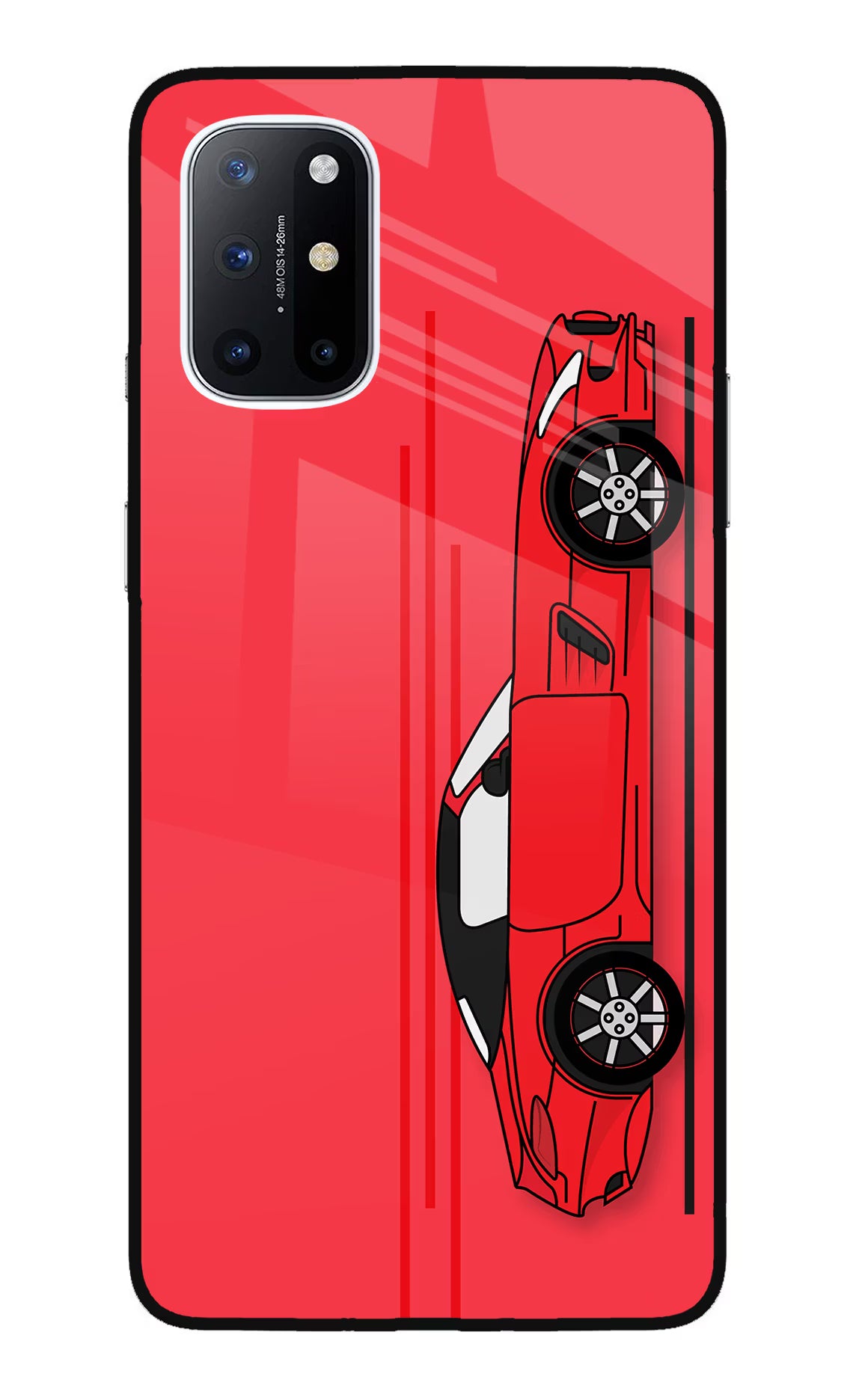 Red Velocity Oneplus 8T Glass Case - Red Velocity Oneplus 8T Glass Case Red Velocity Oneplus 8T Glass Case