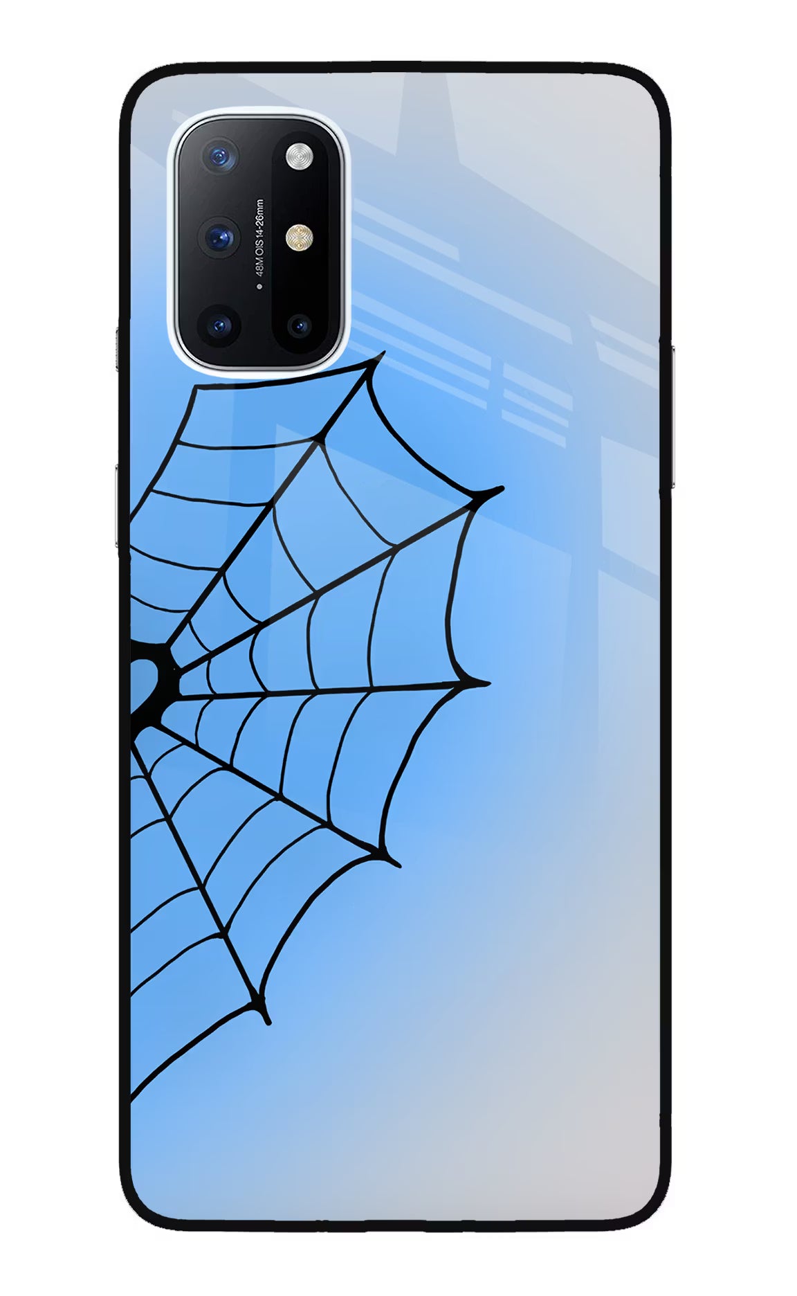 Blue Web Oneplus 8T Glass Case - Blue Web Oneplus 8T Glass Case Blue Web Oneplus 8T Glass Case