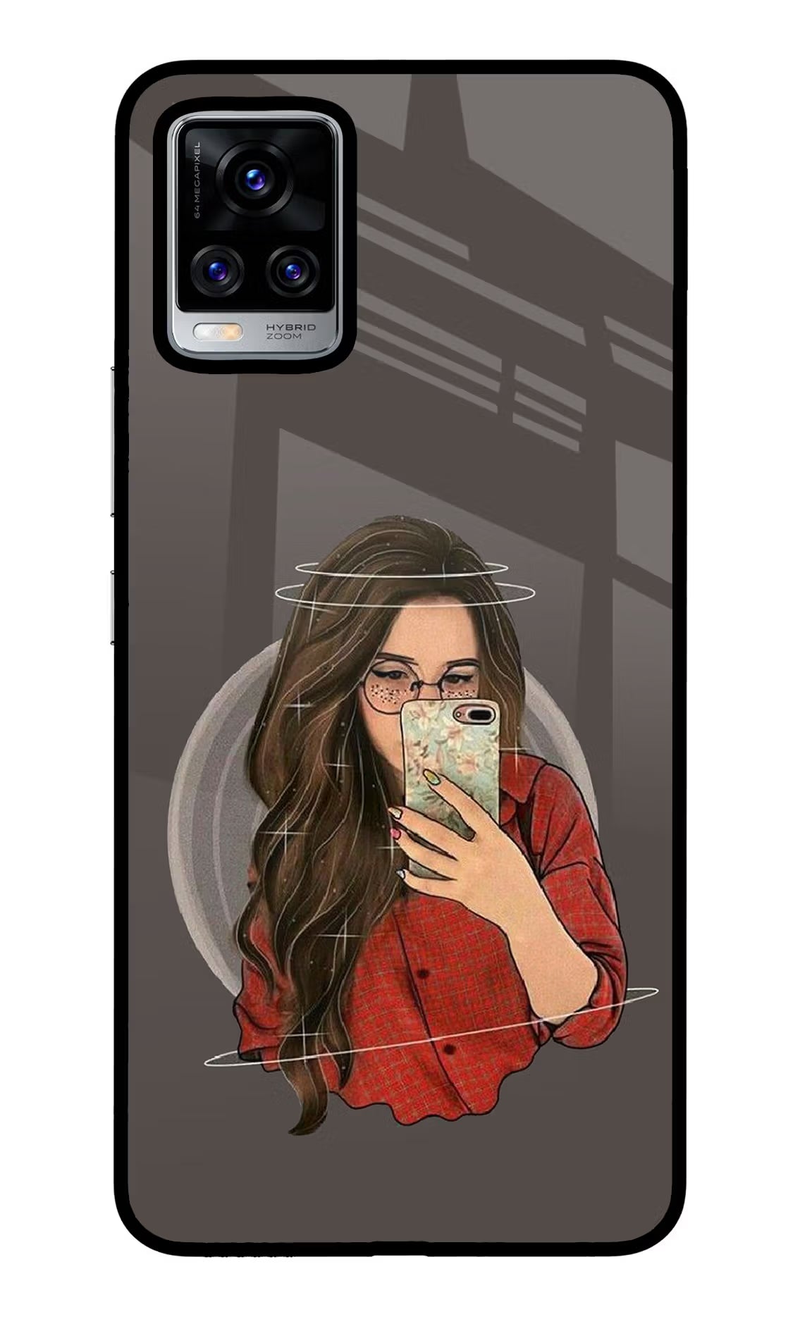 Selfie Queen Vivo V20 Pro Back Cover - Selfie Queen Vivo V20 Pro Glass Case Back Cover by Casekaro Selfie Queen Vivo V20 Pro Glass Case Back Cover by Casekaro
