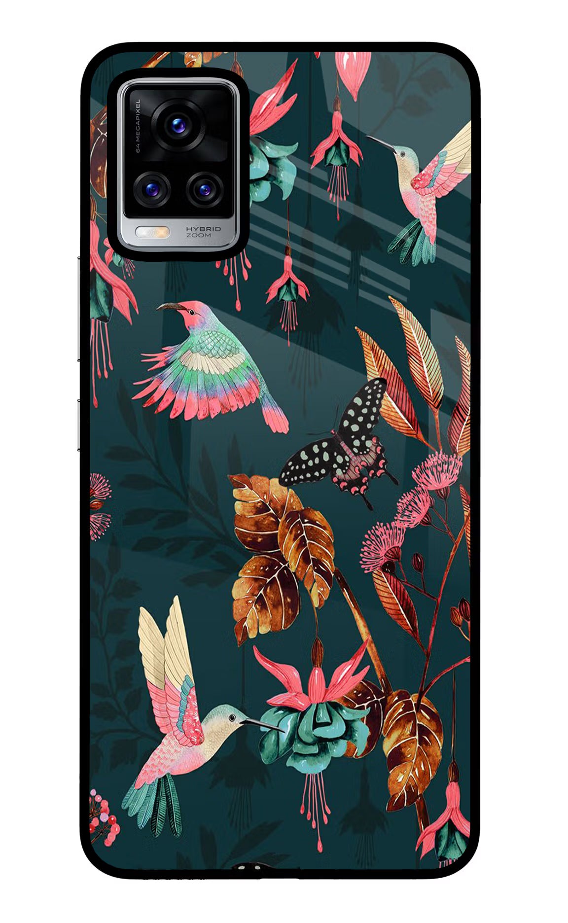 Birds Vivo V20 Pro Back Cover - Birds Vivo V20 Pro Glass Case Back Cover by Casekaro Birds Vivo V20 Pro Glass Case Back Cover by Casekaro