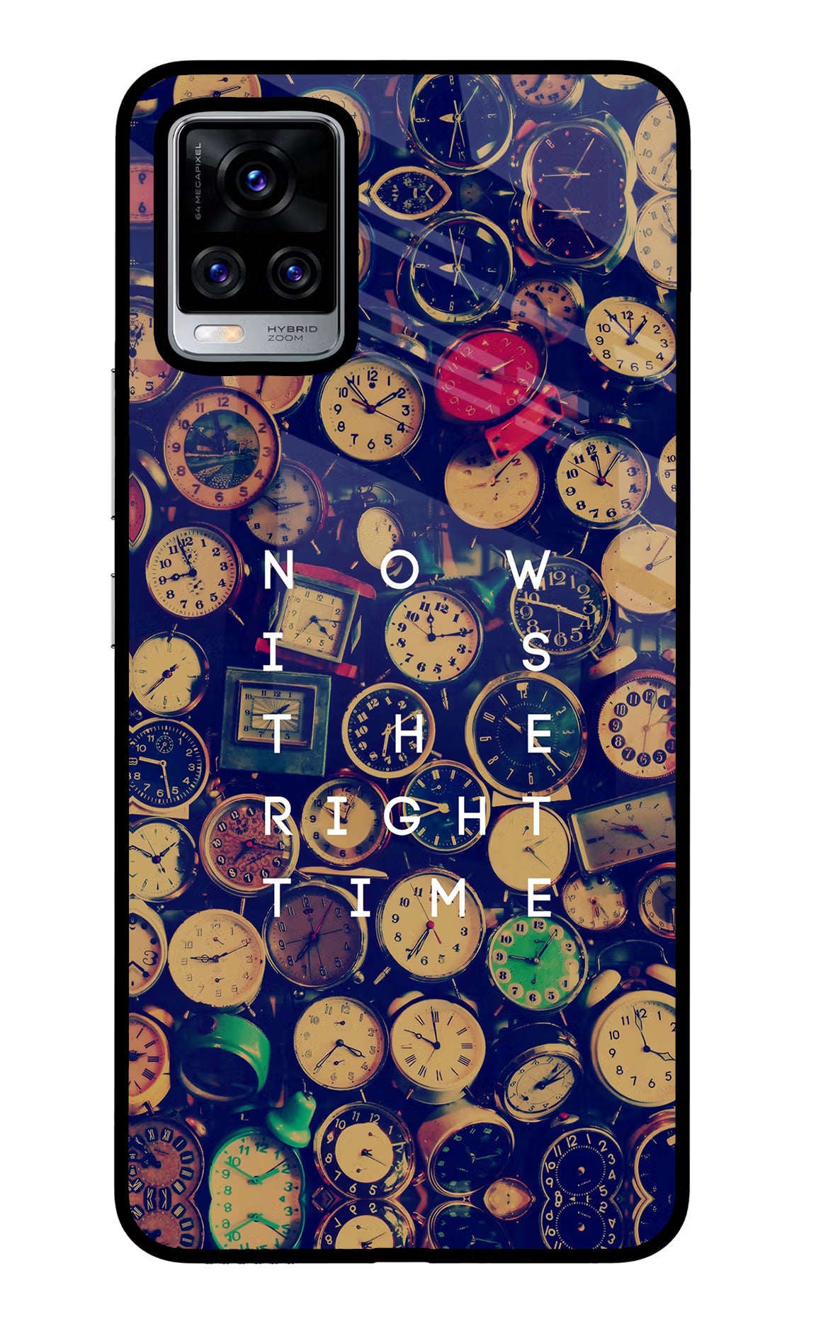 Now is the Right Time Quote Vivo V20 Pro Back Cover - Now is the Right Time Quote Vivo V20 Pro Glass Case Back Cover by Casekaro Now is the Right Time Quote Vivo V20 Pro Glass Case Back Cover by Casekaro