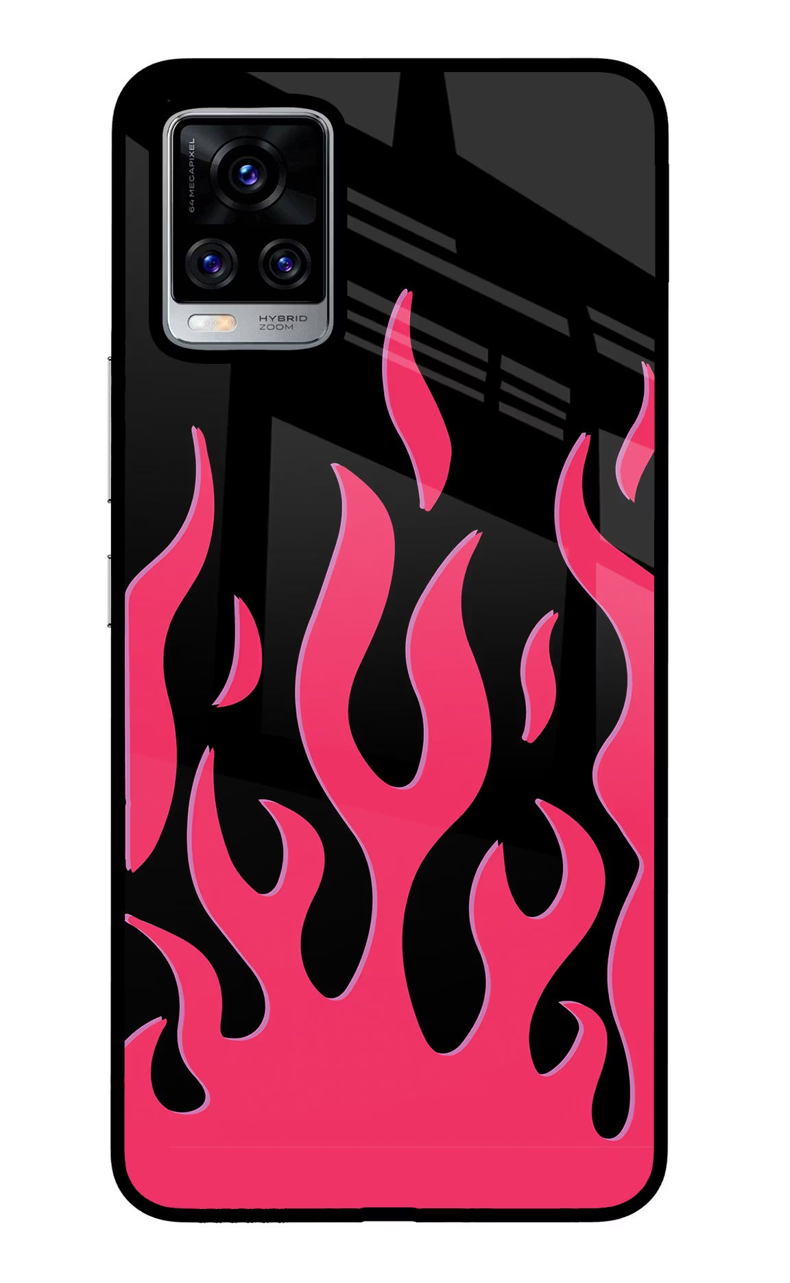 Fire Flames Vivo V20 Pro Back Cover - Fire Flames Vivo V20 Pro Glass Case Back Cover by Casekaro Fire Flames Vivo V20 Pro Glass Case Back Cover by Casekaro