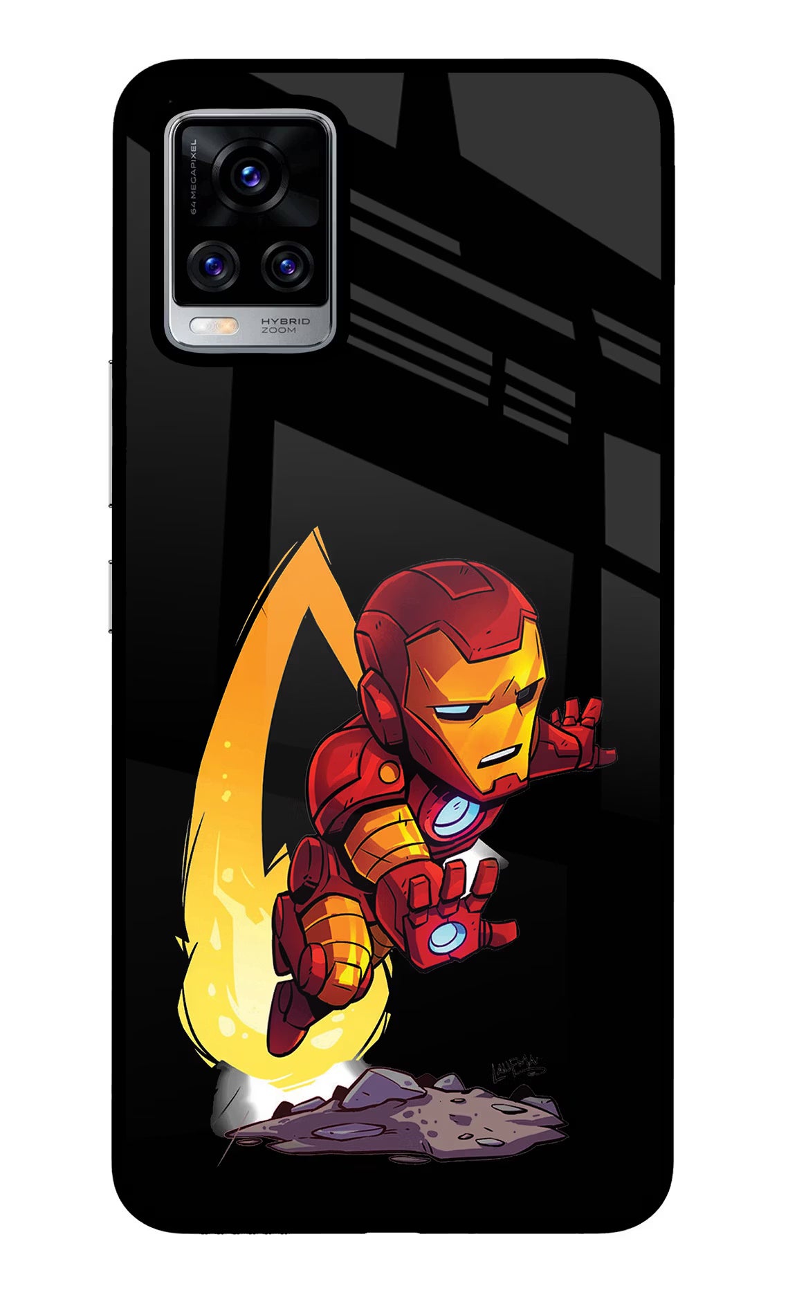 IronMan Vivo V20 Pro Back Cover - IronMan Vivo V20 Pro Glass Case Back Cover by Casekaro IronMan Vivo V20 Pro Glass Case Back Cover by Casekaro