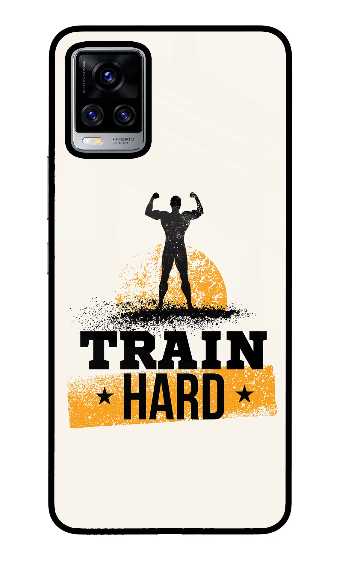 Train Hard Vivo V20 Pro Back Cover - Train Hard Vivo V20 Pro Glass Case Back Cover by Casekaro Train Hard Vivo V20 Pro Glass Case Back Cover by Casekaro