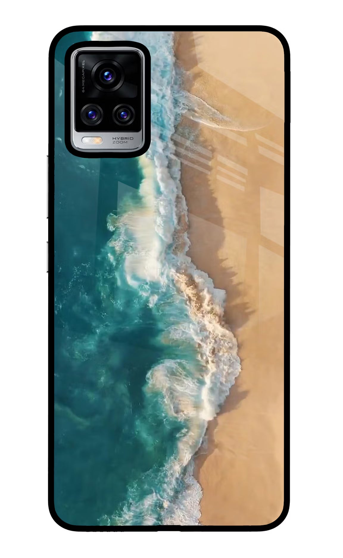Ocean Beach Vivo V20 Pro Back Cover - Ocean Beach Vivo V20 Pro Glass Case Back Cover by Casekaro Ocean Beach Vivo V20 Pro Glass Case Back Cover by Casekaro