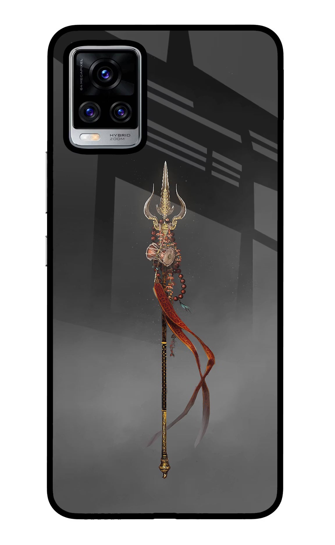 Shiv Trishul Vivo V20 Pro Back Cover - Shiv Trishul Vivo V20 Pro Glass Case Back Cover by Casekaro Shiv Trishul Vivo V20 Pro Glass Case Back Cover by Casekaro