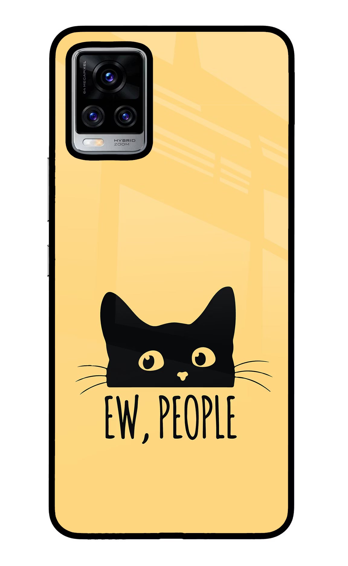 Ew People Catitude Vivo V20 Pro Back Cover - Ew People Catitude Vivo V20 Pro Glass Case Back Cover by Casekaro Ew People Catitude Vivo V20 Pro Glass Case Back Cover by Casekaro