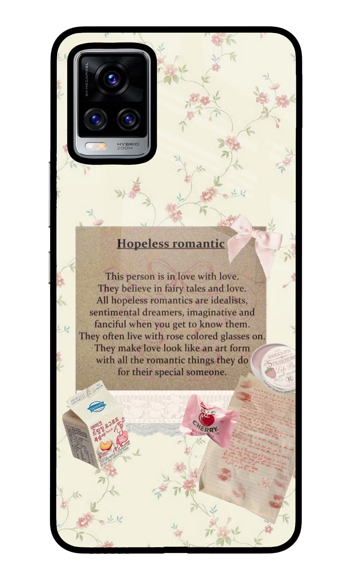 Hopeless Romantic Vivo V20 Pro Glass Case - Hopeless Romantic Vivo V20 Pro Glass Case Hopeless Romantic Vivo V20 Pro Glass Case