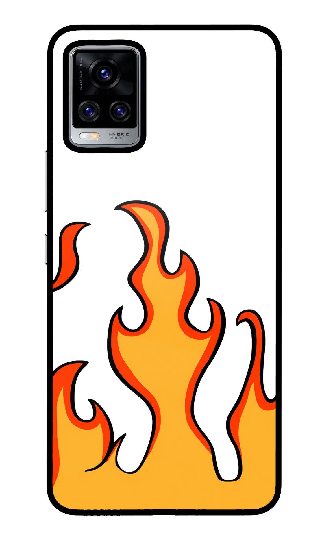 Fired Up – White Vivo V20 Pro Glass Case - Fired Up – White Vivo V20 Pro Glass Case Fired Up – White Vivo V20 Pro Glass Case