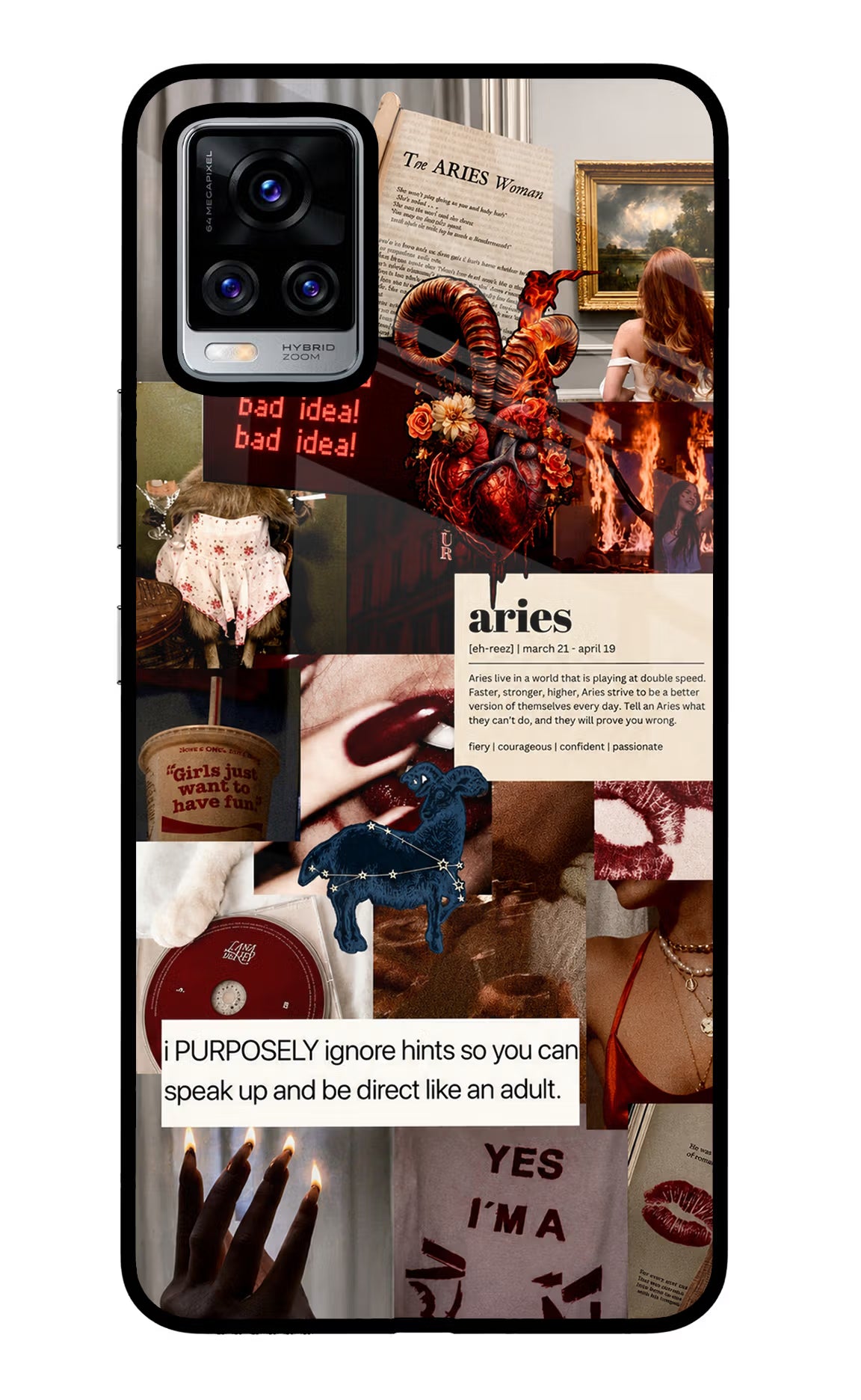 Zodiac Aries Vivo V20 Pro Glass Case - Zodiac Aries Vivo V20 Pro Glass Case Zodiac Aries Vivo V20 Pro Glass Case