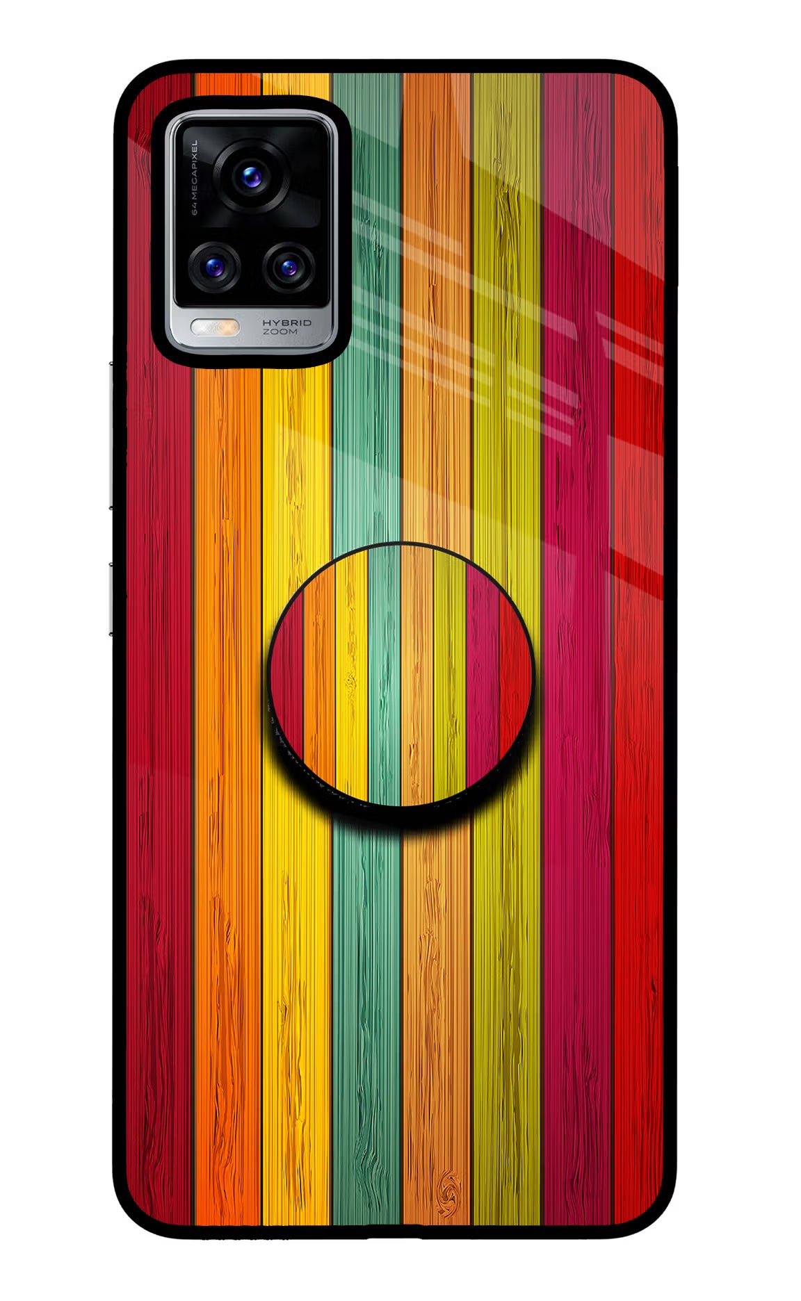 Multicolor Wooden Vivo V20 Pro Pop Case - Multicolor Wooden Vivo V20 Pro Pop Case by Casekaro Multicolor Wooden Vivo V20 Pro Pop Case by Casekaro