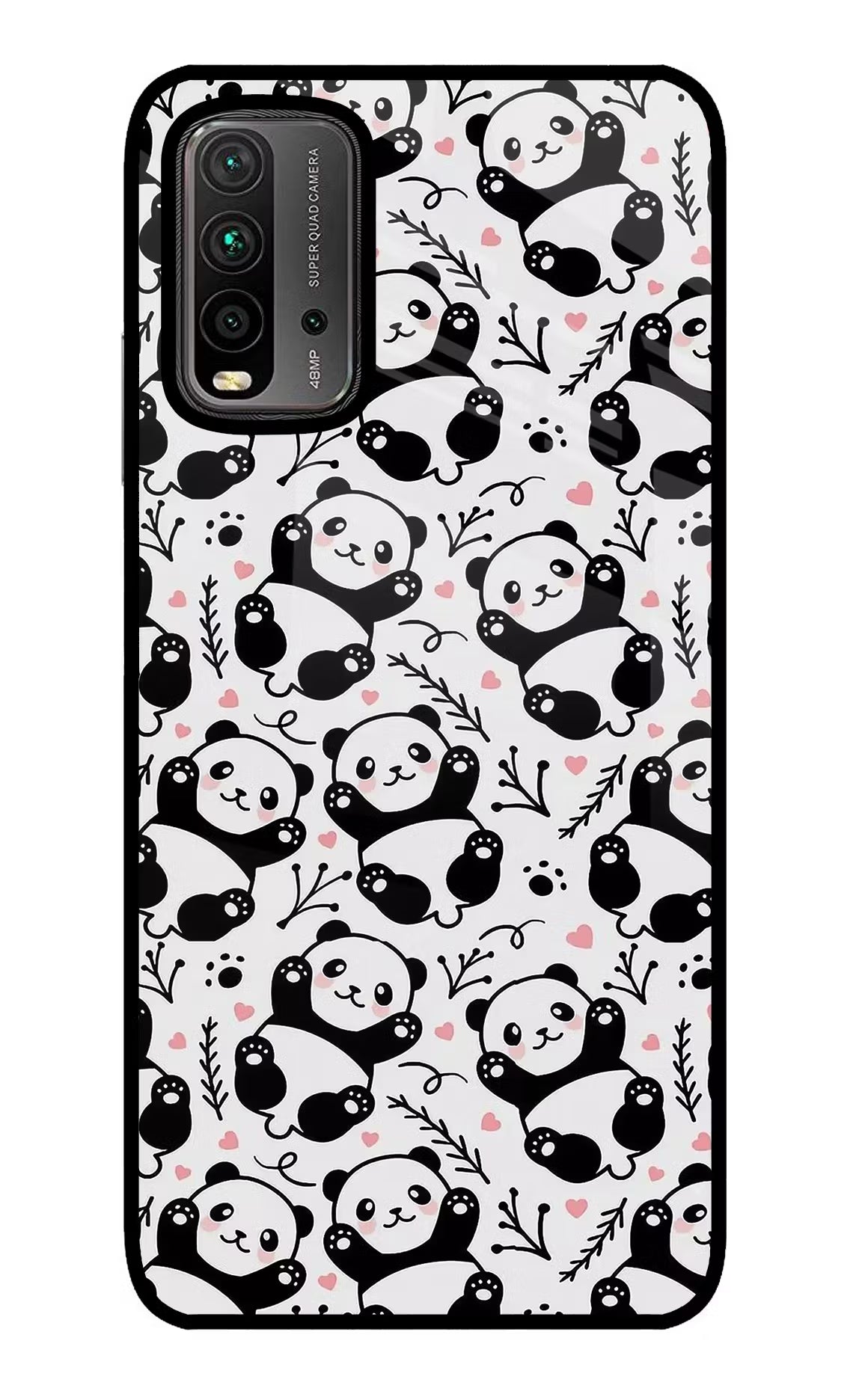 Cute Panda Redmi 9 Power Glass Case - Cute Panda Redmi 9 Power Glass Case Cute Panda Redmi 9 Power Glass Case