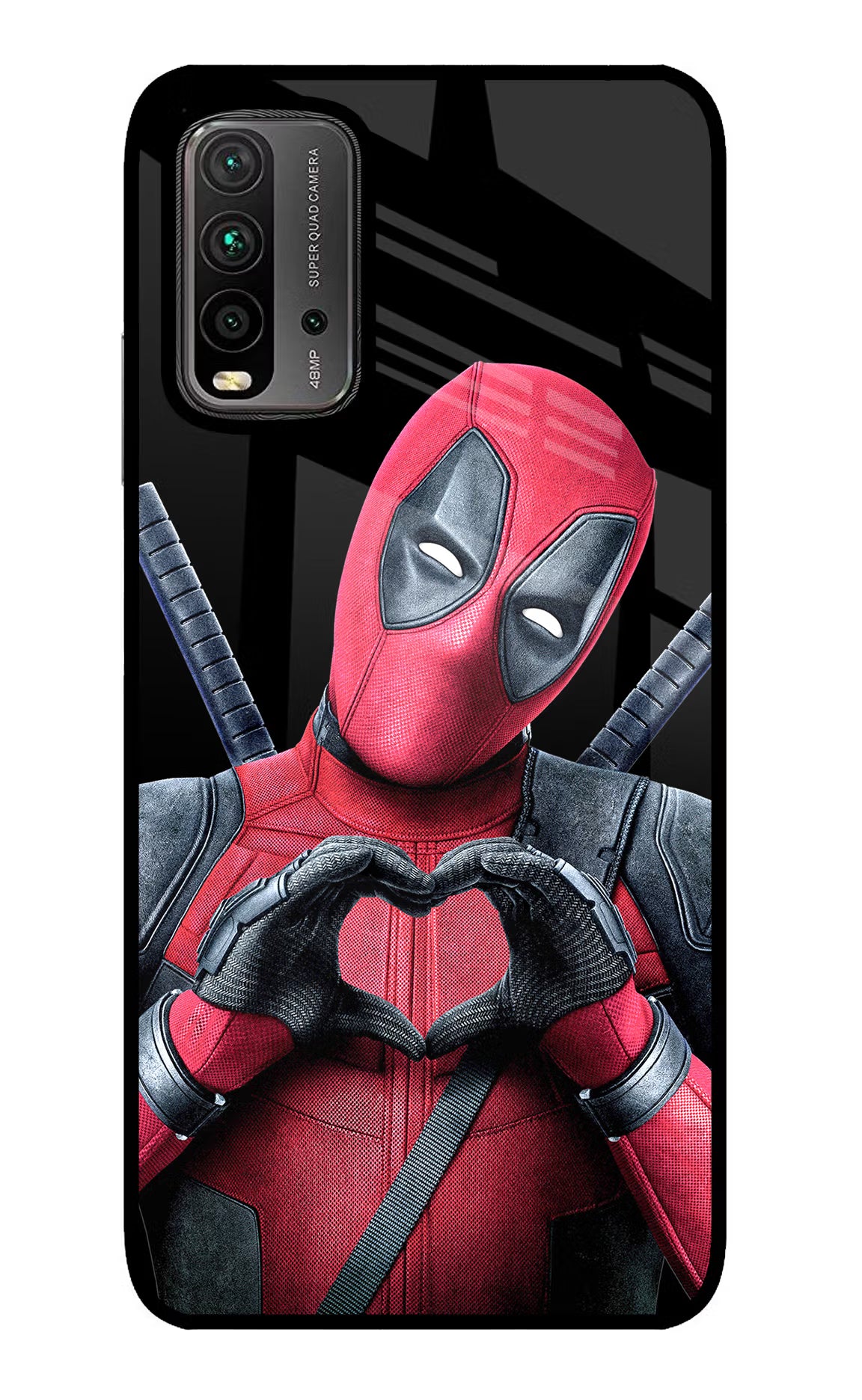 Deadpool Redmi 9 Power Glass Case - Deadpool Redmi 9 Power Glass Case Deadpool Redmi 9 Power Glass Case