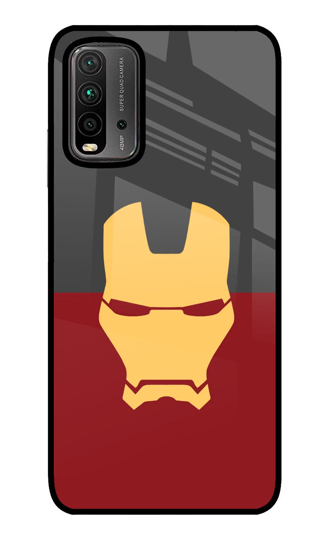 Ironman Redmi 9 Power Glass Case - Ironman Redmi 9 Power Glass Case Ironman Redmi 9 Power Glass Case