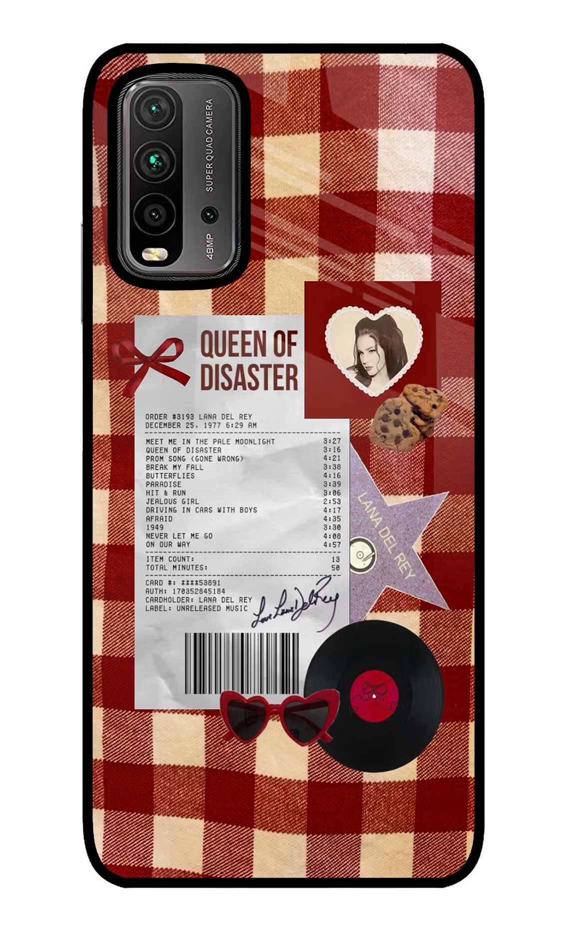 Queen of Disaster Redmi 9 Power Glass Case - Queen of Disaster Redmi 9 Power Glass Case Queen of Disaster Redmi 9 Power Glass Case