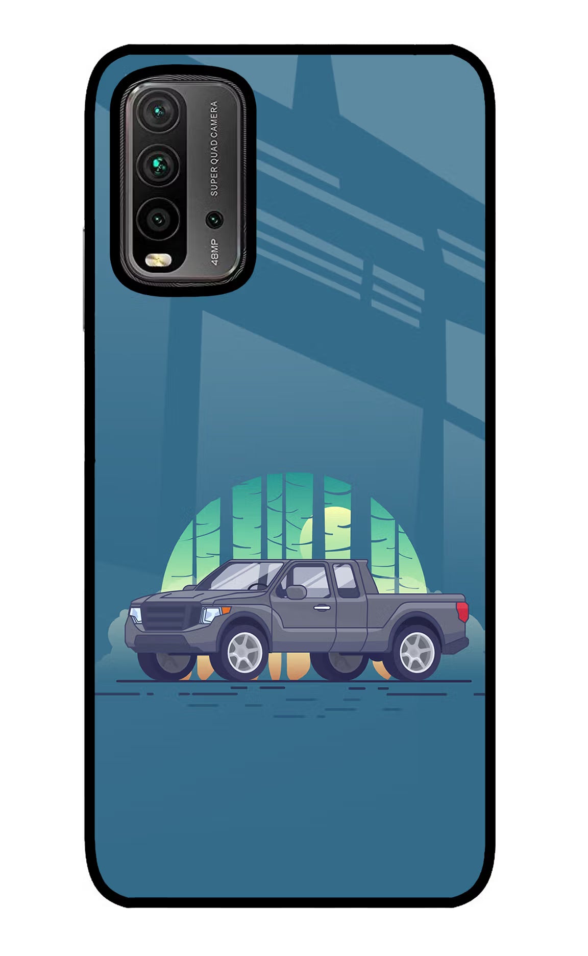Retro Garage Vibe Redmi 9 Power Glass Case - Retro Garage Vibe Redmi 9 Power Glass Case Retro Garage Vibe Redmi 9 Power Glass Case