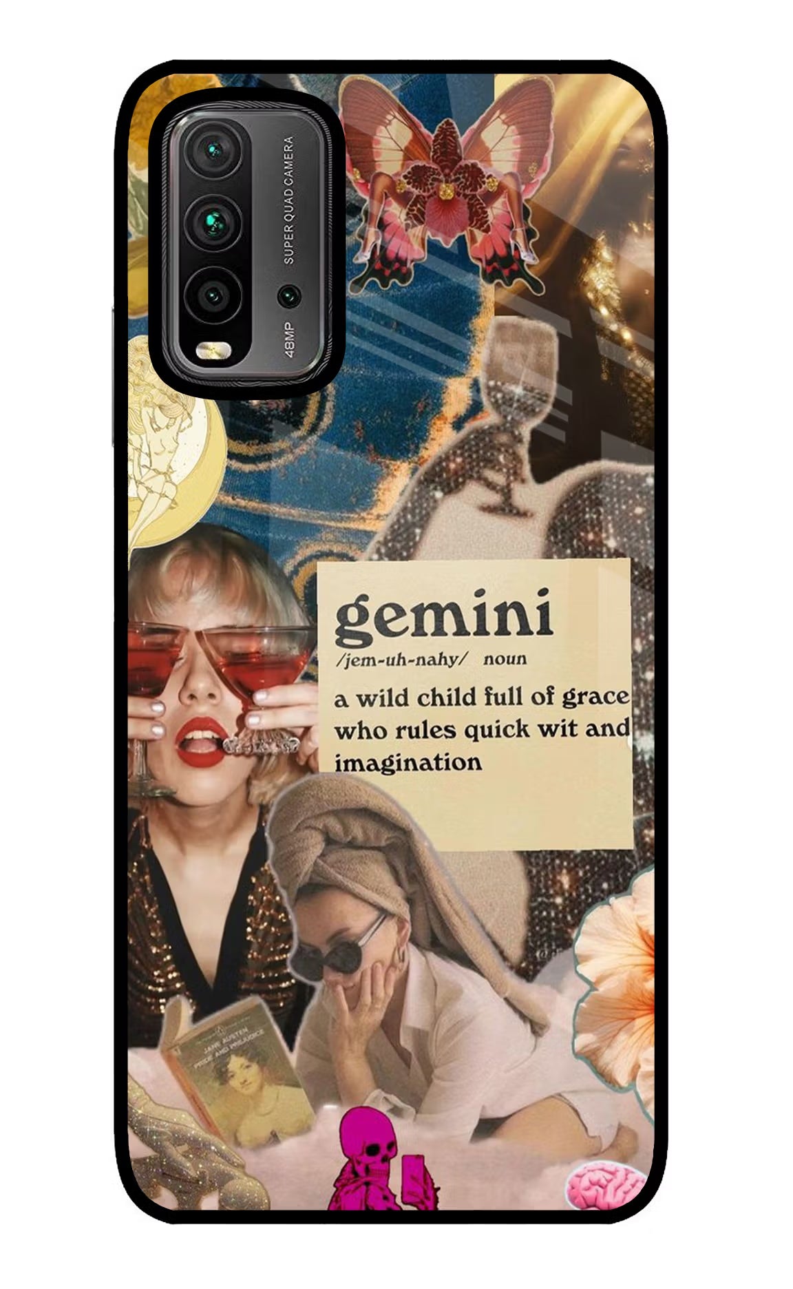 Gemini Zodiac Redmi 9 Power Glass Case - Gemini Zodiac Redmi 9 Power Glass Case Gemini Zodiac Redmi 9 Power Glass Case