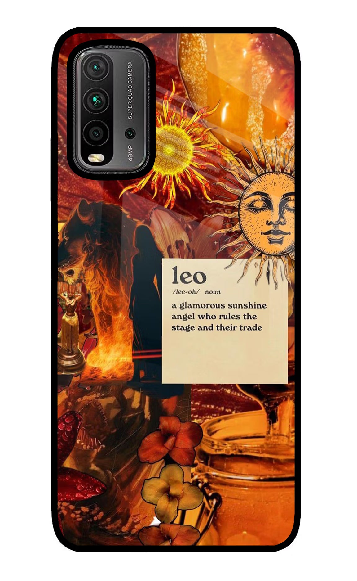 Leo Zodiac Redmi 9 Power Glass Case - Leo Zodiac Redmi 9 Power Glass Case Leo Zodiac Redmi 9 Power Glass Case