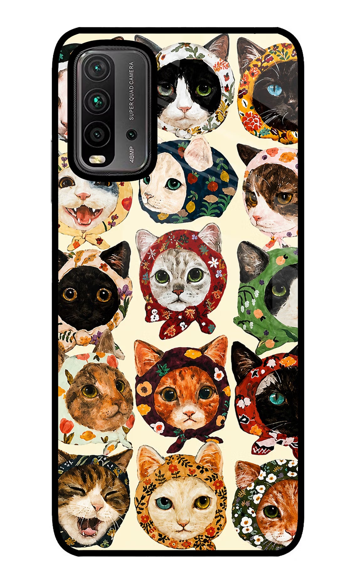 Cool Cat Redmi 9 Power Glass Case - Cool Cat Redmi 9 Power Glass Case Cool Cat Redmi 9 Power Glass Case