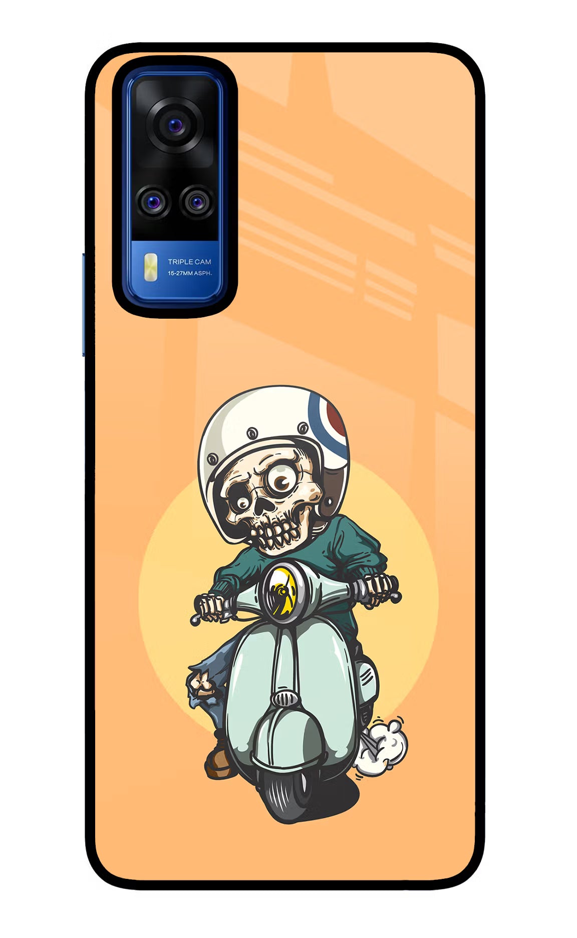 Undead Biker Vivo Y51A/Y51 2020 Glass Case - Undead Biker Vivo Y51A/Y51 2020 Glass Case Undead Biker Vivo Y51A/Y51 2020 Glass Case