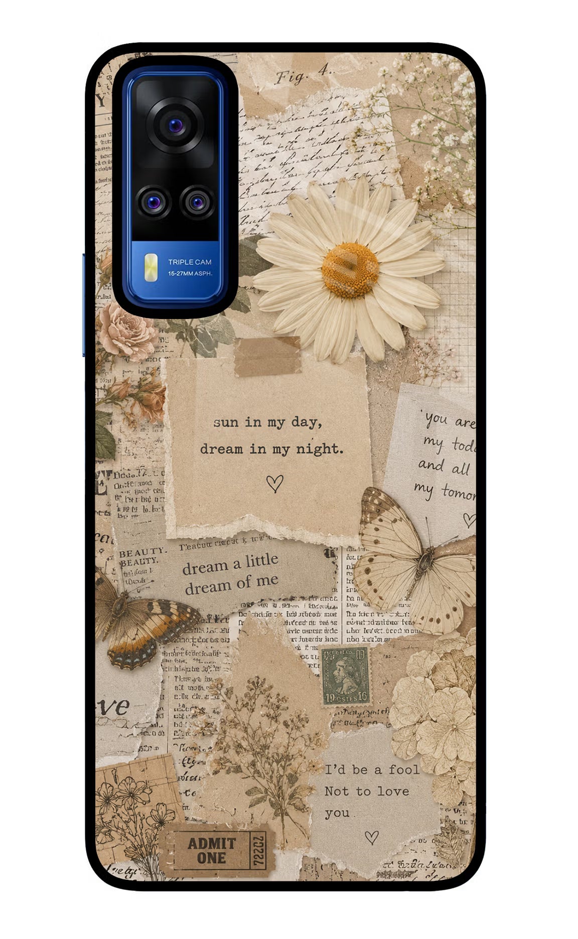 Vintage case Vivo Y51A/Y51 2020 Glass Case - Vintage case Vivo Y51A/Y51 2020 Glass Case Vintage case Vivo Y51A/Y51 2020 Glass Case