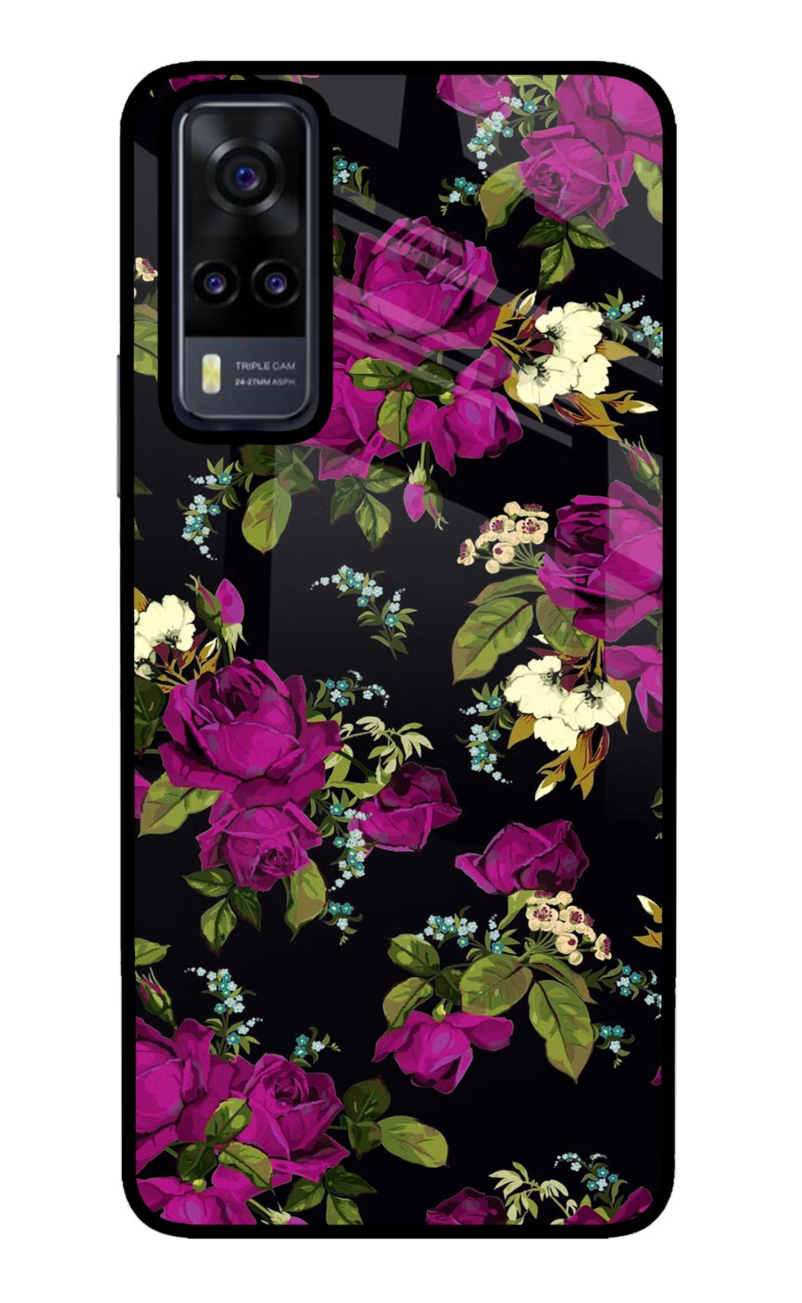 Flowers Vivo Y31 Glass Case - Flowers Vivo Y31 Glass Case Flowers Vivo Y31 Glass Case
