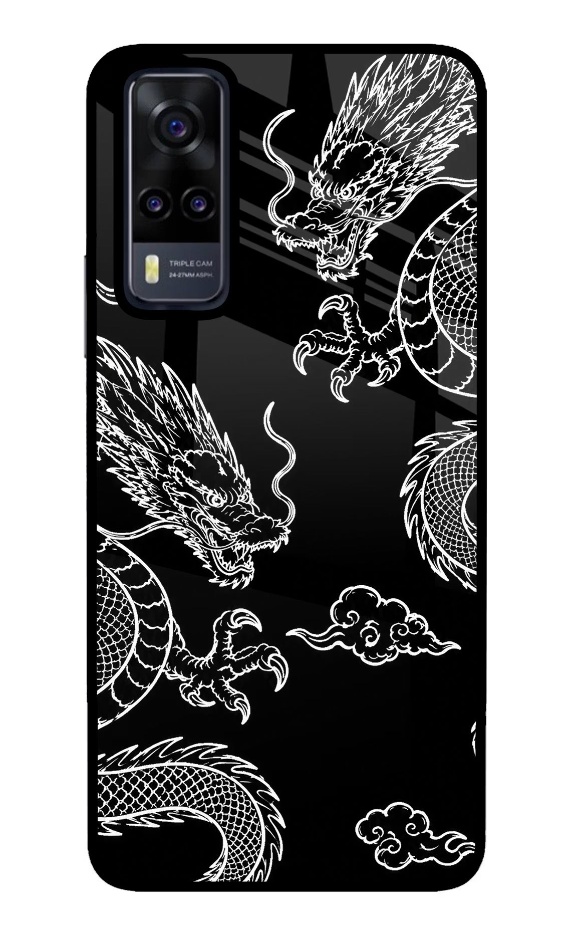 Twin Dragons Vivo Y31 Glass Case - Twin Dragons Vivo Y31 Glass Case Twin Dragons Vivo Y31 Glass Case