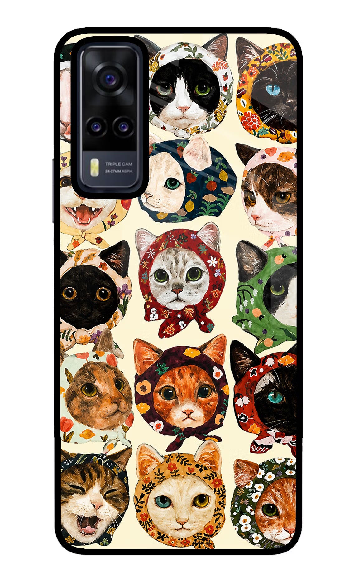 Cool Cat Vivo Y31 Glass Case - Cool Cat Vivo Y31 Glass Case Cool Cat Vivo Y31 Glass Case