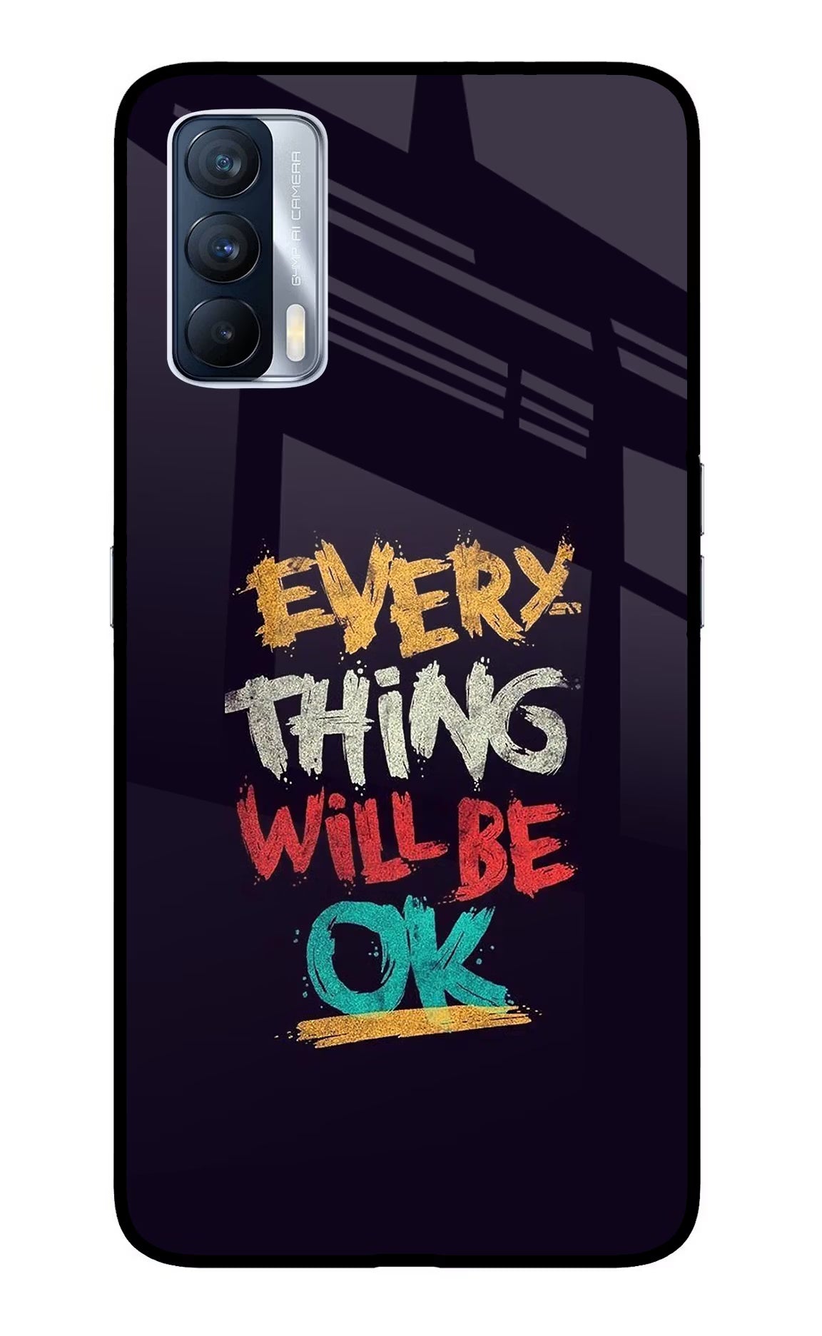 Everything Will Be Ok Realme X7 Back Cover - Everything Will Be Ok Realme X7 Glass Case Back Cover by Casekaro Everything Will Be Ok Realme X7 Glass Case Back Cover by Casekaro