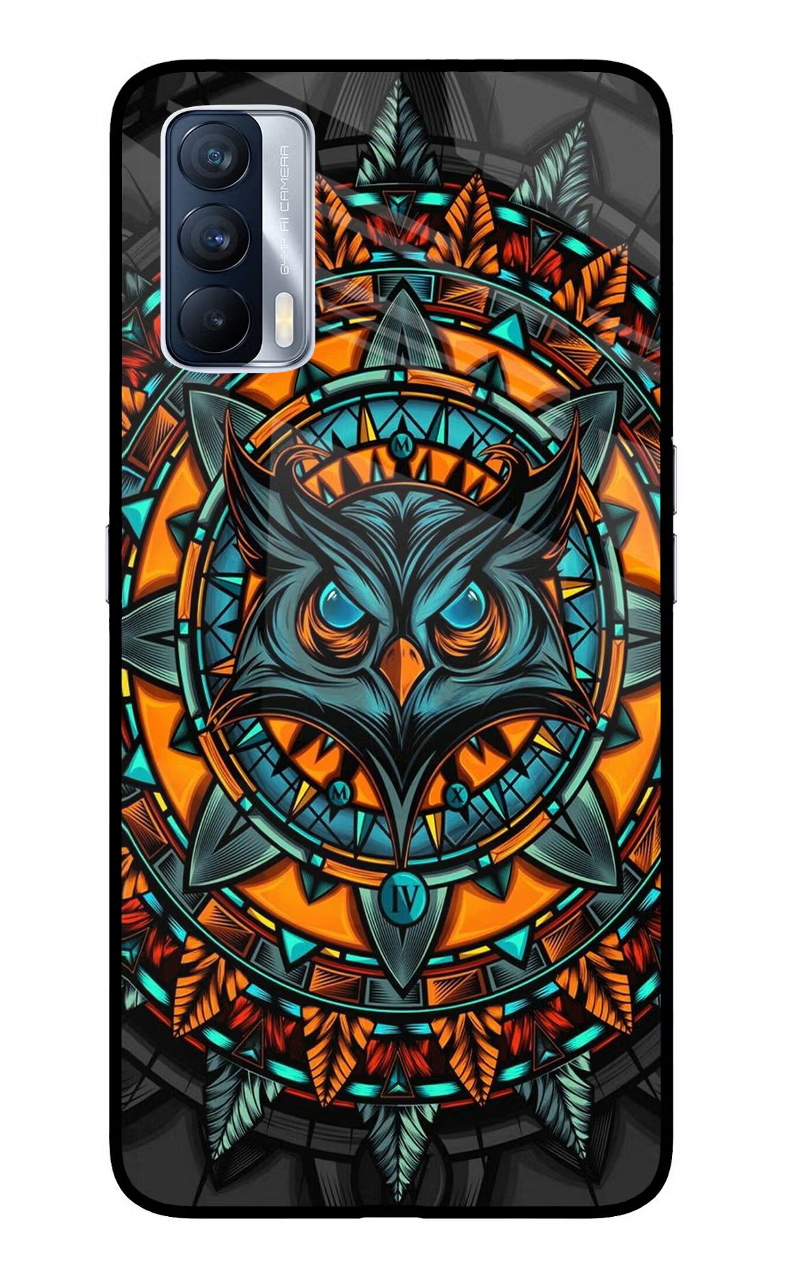 Angry Owl Art Realme X7 Back Cover - Angry Owl Art Realme X7 Glass Case Back Cover by Casekaro Angry Owl Art Realme X7 Glass Case Back Cover by Casekaro