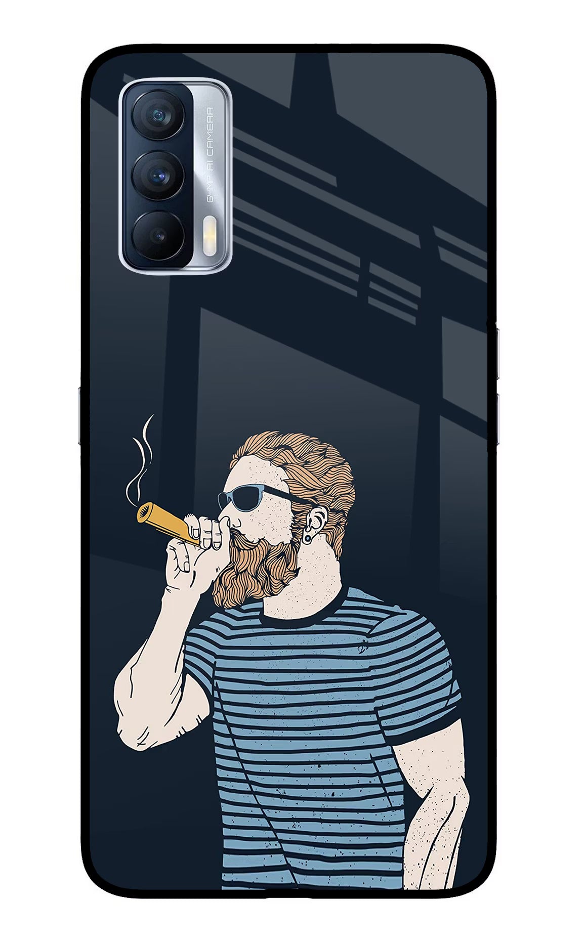 Smoking Realme X7 Back Cover - Smoking Realme X7 Glass Case Back Cover by Casekaro Smoking Realme X7 Glass Case Back Cover by Casekaro