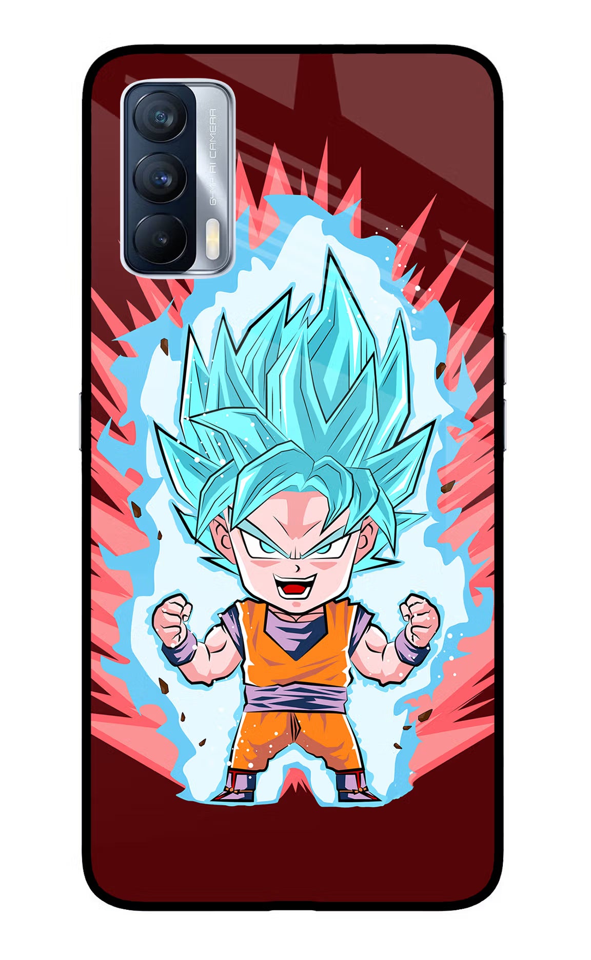 Goku Little Realme X7 Back Cover - Goku Little Realme X7 Glass Case Back Cover by Casekaro Goku Little Realme X7 Glass Case Back Cover by Casekaro
