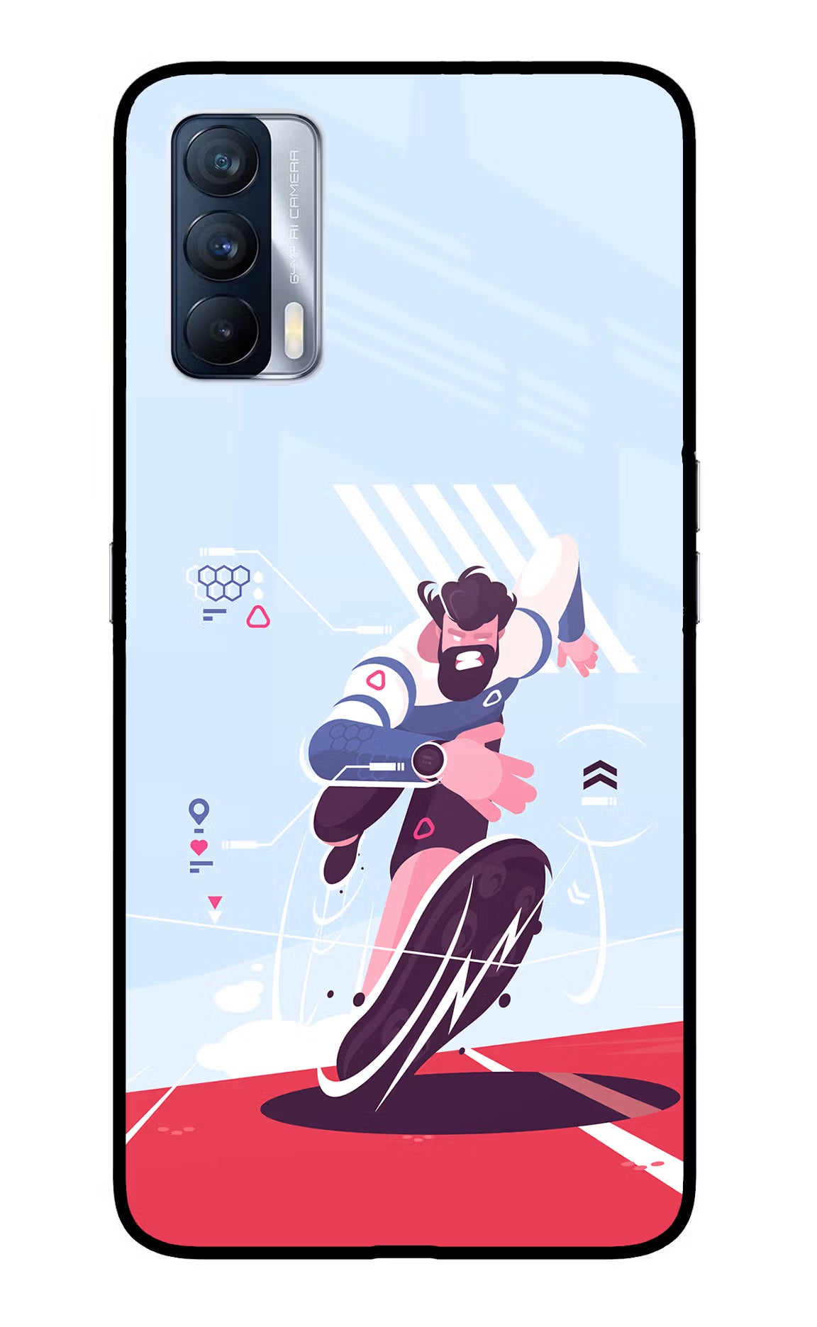 Run Pro Realme X7 Back Cover - Run Pro Realme X7 Glass Case Back Cover by Casekaro Run Pro Realme X7 Glass Case Back Cover by Casekaro