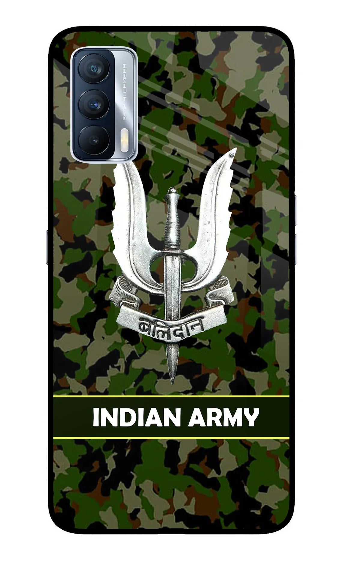 Balidan Indian Logo Realme X7 Glass Case - Balidan Indian Logo Realme X7 Glass Case Balidan Indian Logo Realme X7 Glass Case