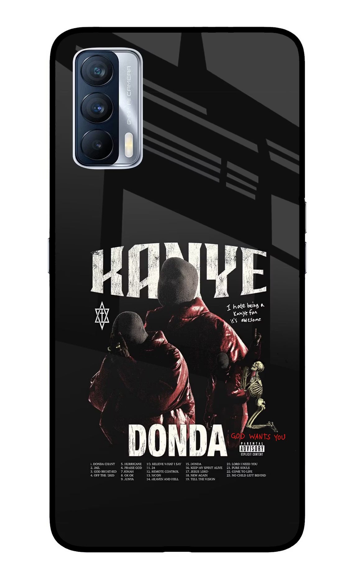 Donda Kanye West Realme X7 Back Cover - Donda Kanye West Realme X7 Glass Case Back Cover by Casekaro Donda Kanye West Realme X7 Glass Case Back Cover by Casekaro
