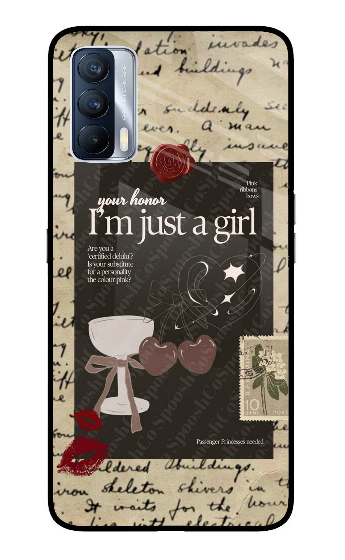 I am just a girl Realme X7 Glass Case - I am just a girl Realme X7 Glass Case I am just a girl Realme X7 Glass Case