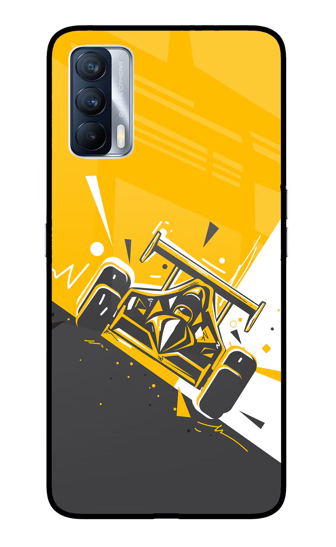 Track King Realme X7 Back Cover - Track King Realme X7 Glass Case Back Cover by Casekaro Track King Realme X7 Glass Case Back Cover by Casekaro