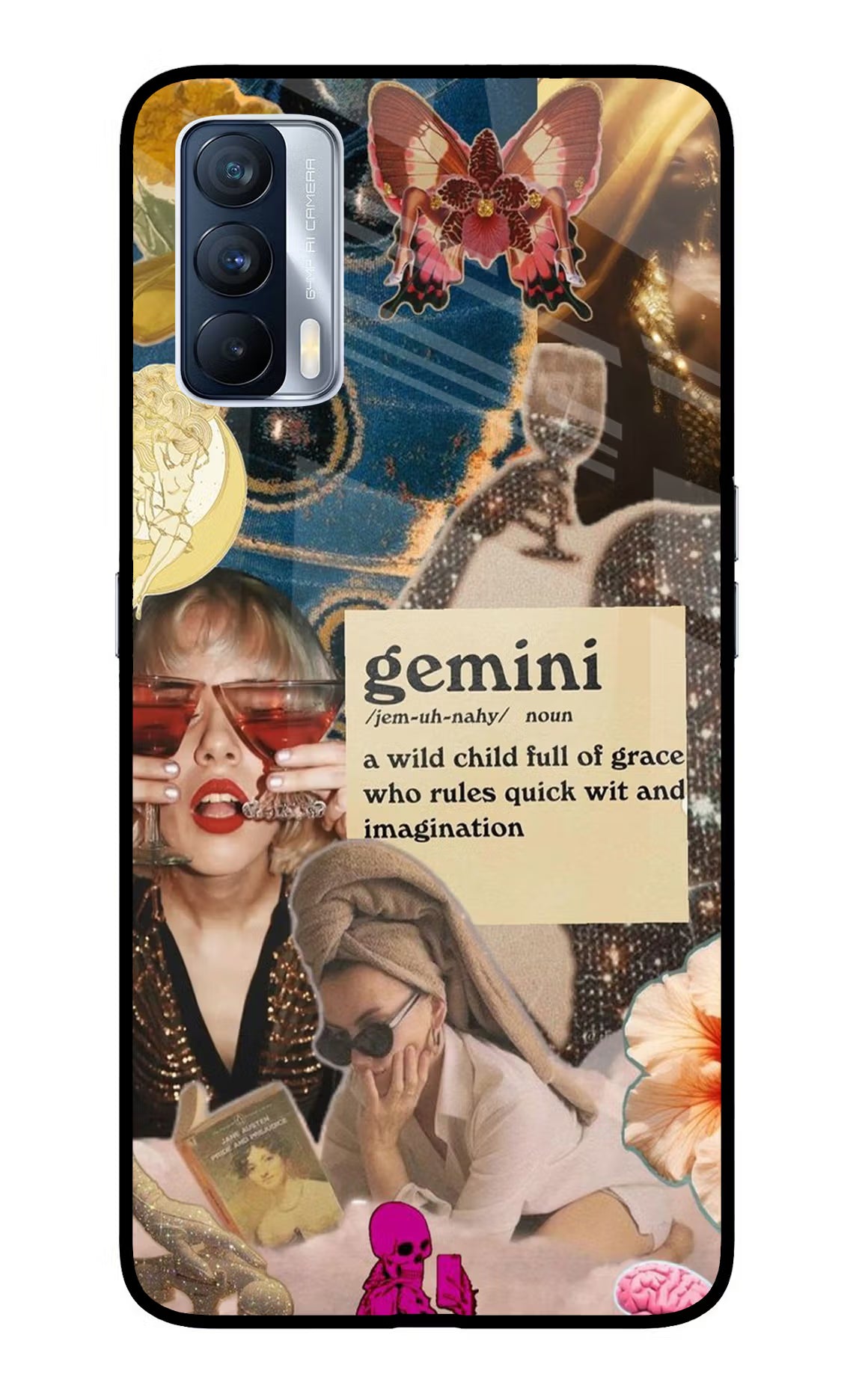 Gemini Zodiac Realme X7 Back Cover - Gemini Zodiac Realme X7 Glass Case Back Cover by Casekaro Gemini Zodiac Realme X7 Glass Case Back Cover by Casekaro