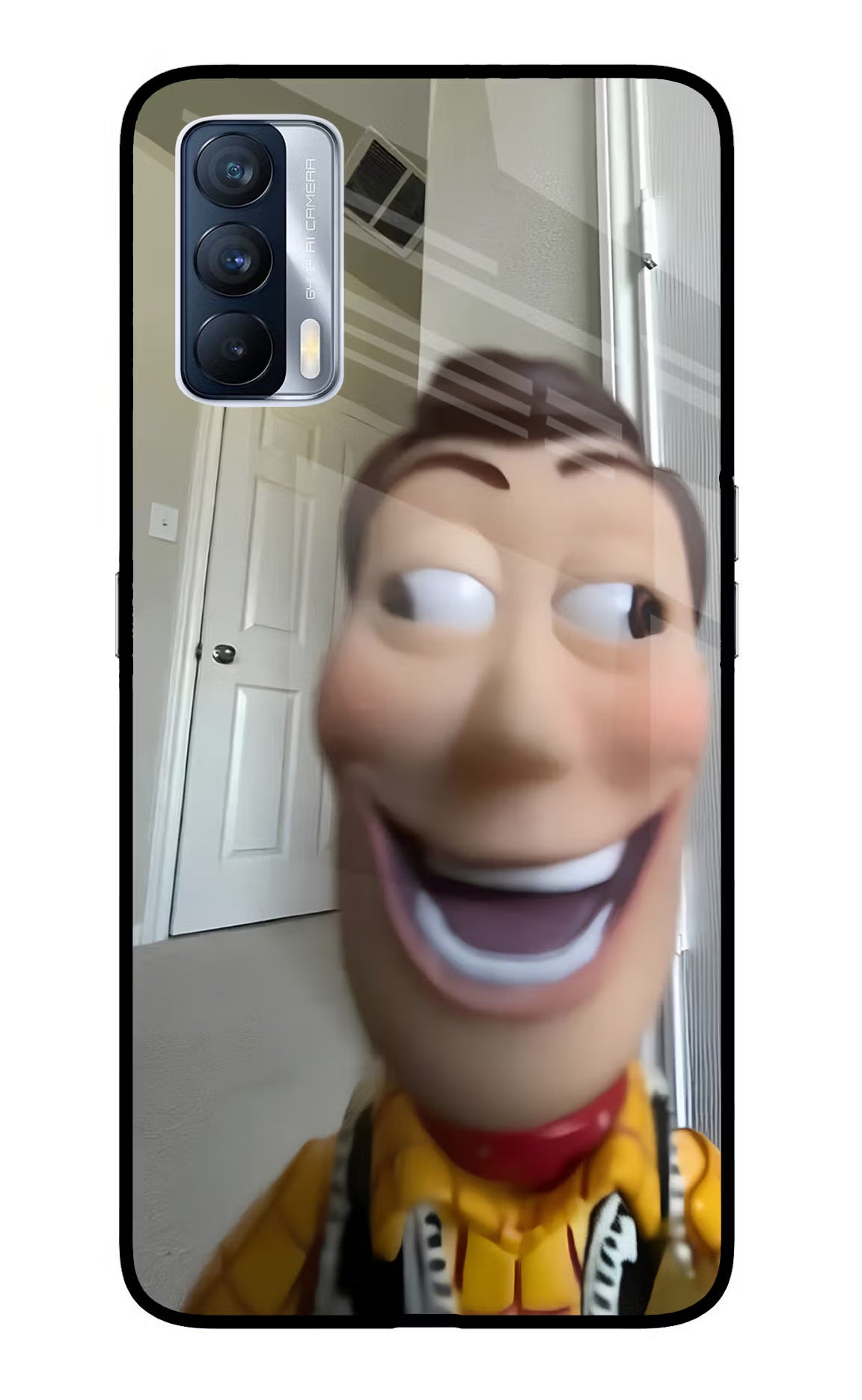 Side Eye Woody Realme X7 Glass Case - Side Eye Woody Realme X7 Glass Case Side Eye Woody Realme X7 Glass Case
