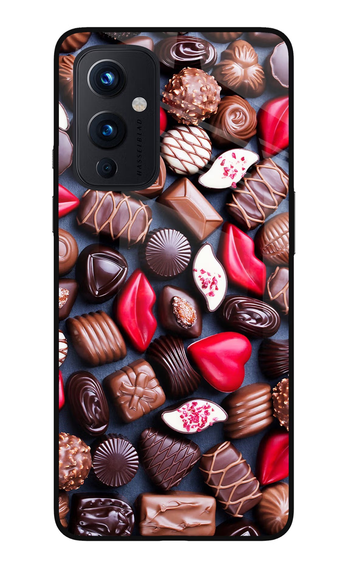 Chocolates Oneplus 9 Glass Case - Chocolates Oneplus 9 Glass Case Chocolates Oneplus 9 Glass Case