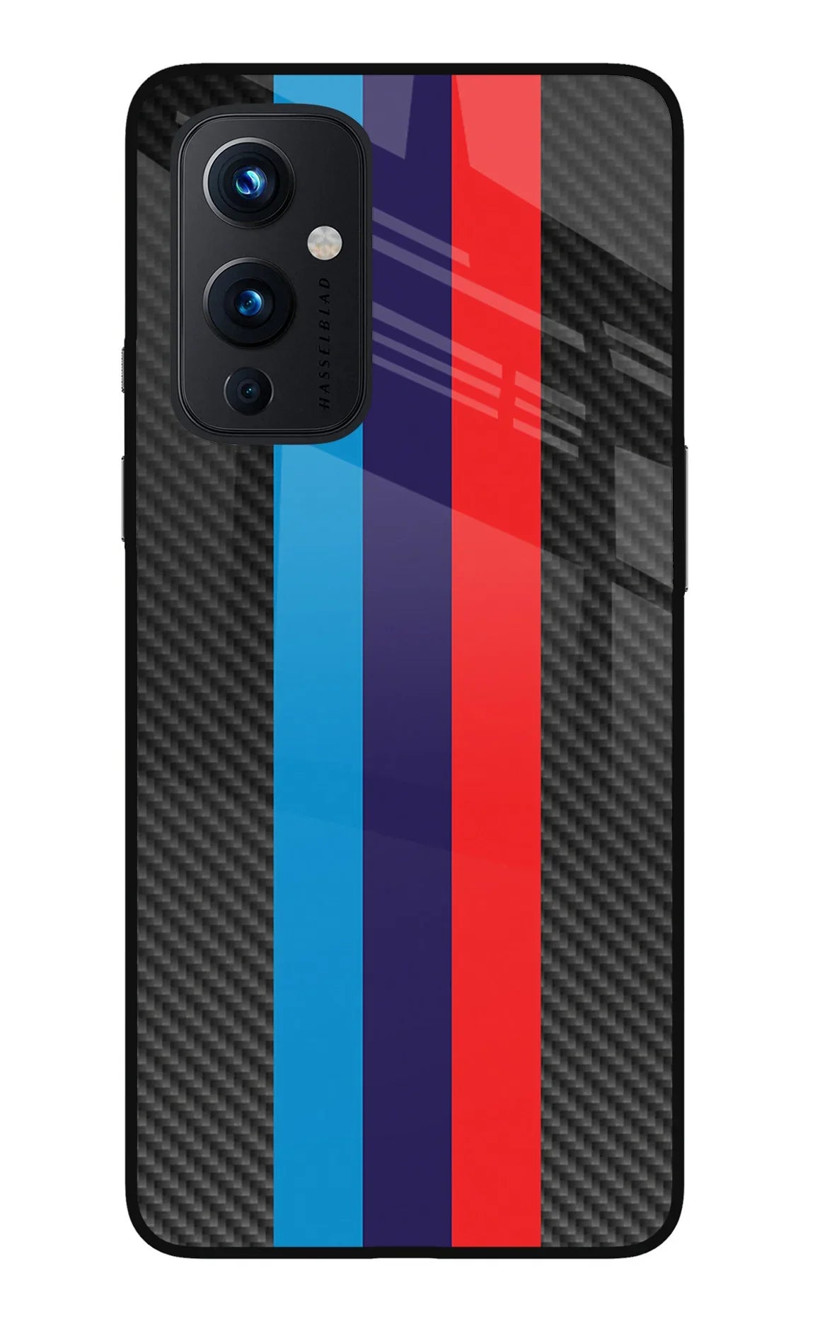 BMW Stripes Pattern Oneplus 9 Glass Case - BMW Stripes Pattern Oneplus 9 Glass Case BMW Stripes Pattern Oneplus 9 Glass Case