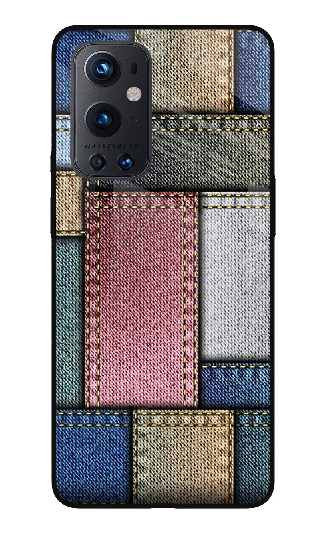 Multicolor Jeans Oneplus 9 Pro Glass Case - Multicolor Jeans Oneplus 9 Pro Glass Case Multicolor Jeans Oneplus 9 Pro Glass Case