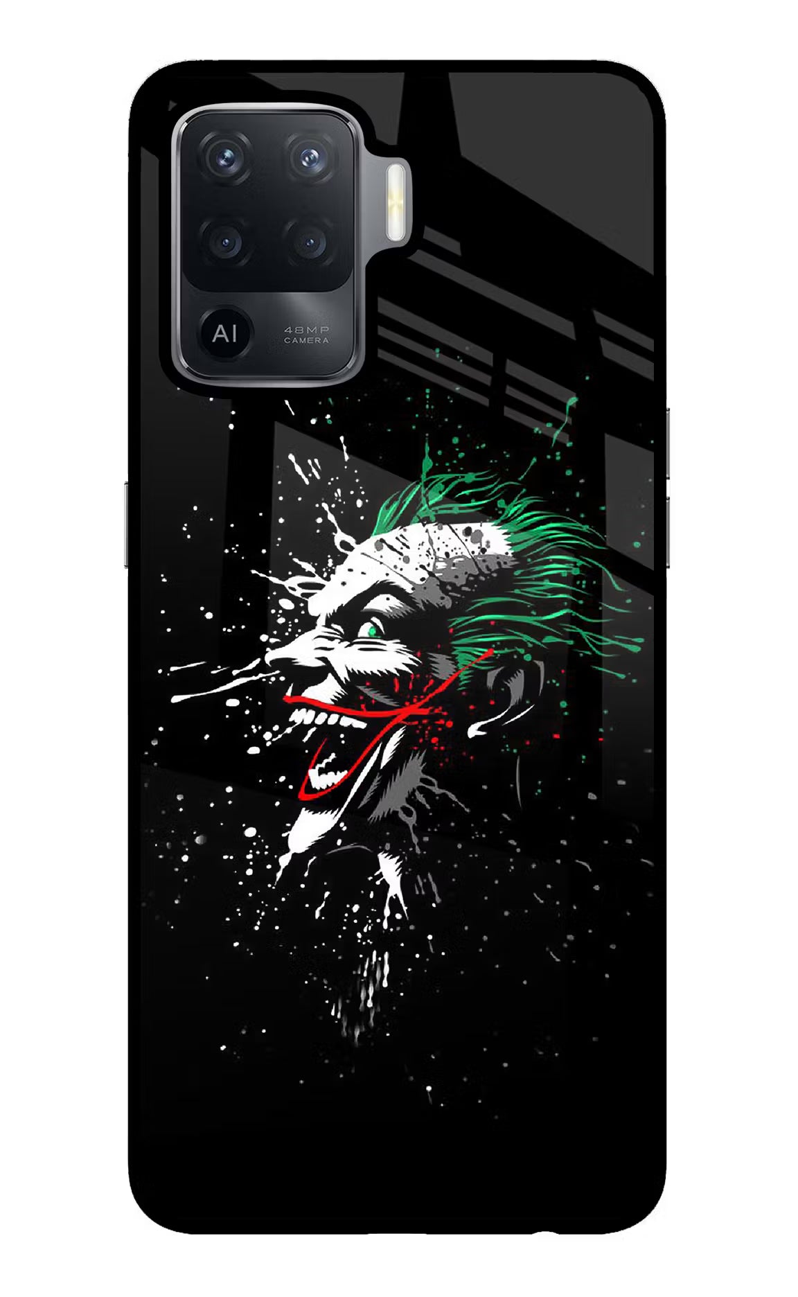 Joker Oppo F19 Pro Back Cover - Joker Oppo F19 Pro Glass Case Back Cover by Casekaro Joker Oppo F19 Pro Glass Case Back Cover by Casekaro