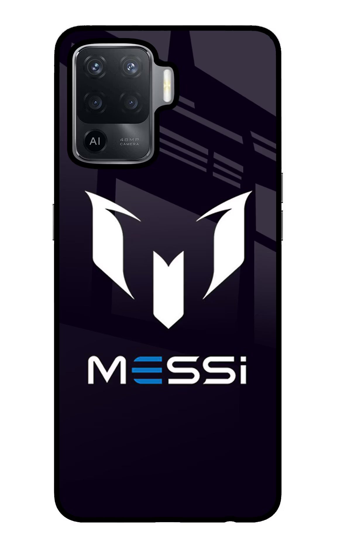 Messi Logo Oppo F19 Pro Back Cover - Messi Logo Oppo F19 Pro Glass Case Back Cover by Casekaro Messi Logo Oppo F19 Pro Glass Case Back Cover by Casekaro
